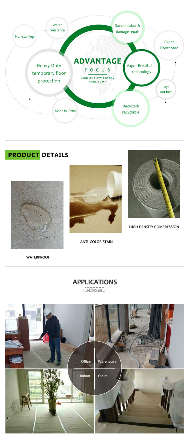 Thickness 0.93mm Width 26inch Paper Floor Covering For Painting